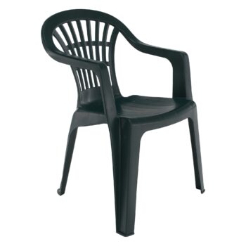 KONDELA Kiona záhradné stohovateľné kreslo zelená