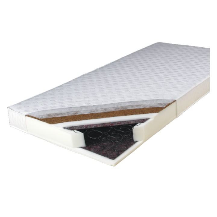 KONDELA Kokos Medium pružinový matrac 90x200 cm pružiny / plsť / PUR / latex-kokos doska / látka KONDELA Kokos Medium pružinový matrac 90x200 cm pružiny / plsť / PUR / latex-kokos doska / látka