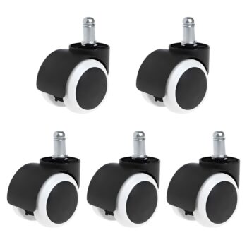 KONDELA Koliesko Typ 2 koliesko (5 ks) čierna / biela