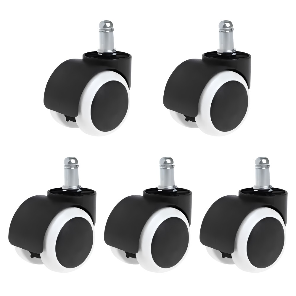 KONDELA Koliesko Typ 2 koliesko (5 ks) čierna / biela KONDELA Koliesko Typ 2 koliesko (5 ks) čierna / biela