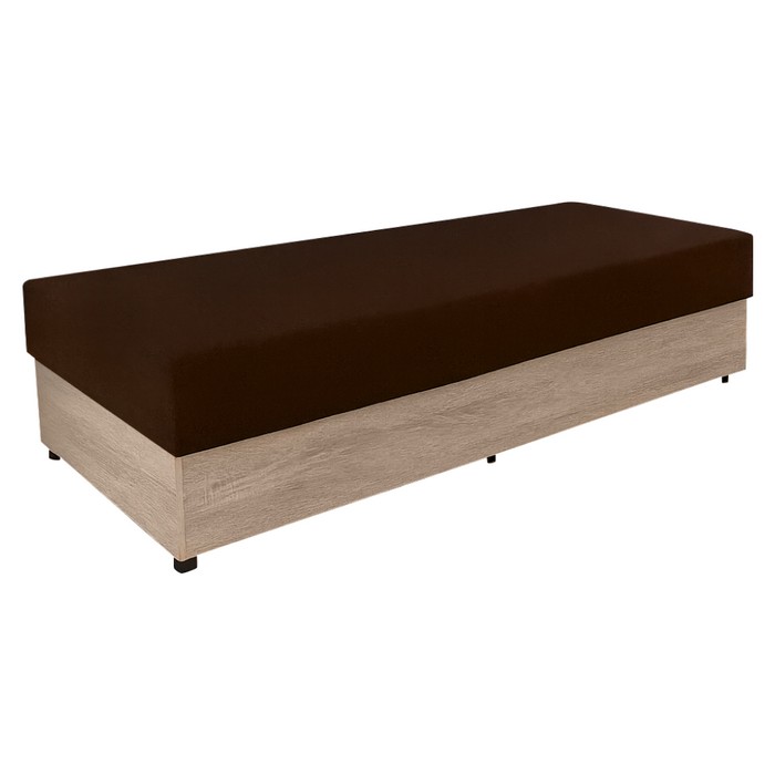 KONDELA Konri jednolôžková posteľ (váľanda) s úložným priestorom dub sonoma / sivá KONDELA Konri jednolôžková posteľ (váľanda) s úložným priestorom dub sonoma / sivá