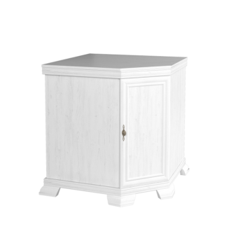 KONDELA Kora KKN1 rustikálna rohová skrinka sosna Andersen