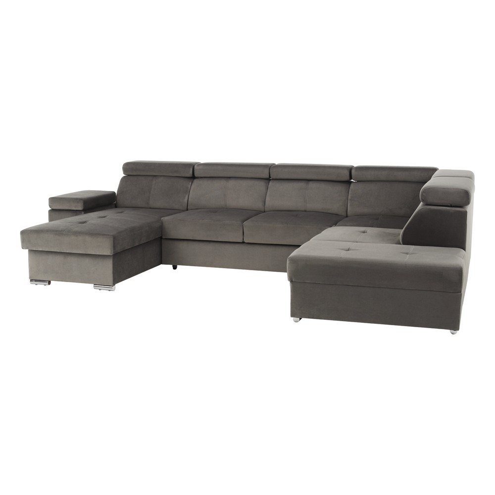 KONDELA Lamora U P rohová sedačka u s rozkladom a úložným priestorom sivohnedá (taupe) KONDELA Lamora U P rohová sedačka u s rozkladom a úložným priestorom sivohnedá (taupe)