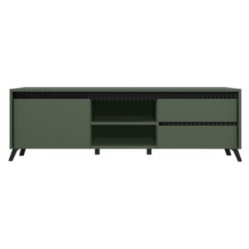 KONDELA Longy RTV1K2So tv stolík smoke zelená / čierna