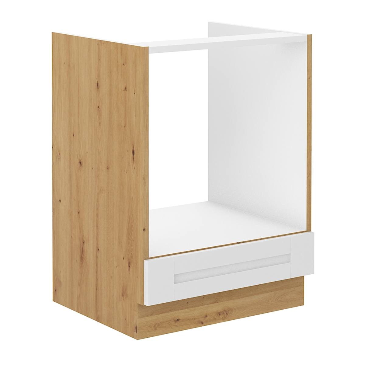 KONDELA Lula 60 D GAZ BB kuchynská skrinka na sporák biela / dub artisan KONDELA Lula 60 D GAZ BB kuchynská skrinka na sporák biela / dub artisan