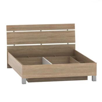 KONDELA Luna 160 posteľový rám s úložným priestorom dub