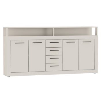 KONDELA Lunysa 2 New štvordverová komoda so zásuvkami kašmír