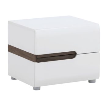 KONDELA Lynatet 96 nočný stolík biela / dub sonoma truflový