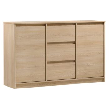 KONDELA Manol K2D3S dvojdverová komoda so zásuvkami cremona