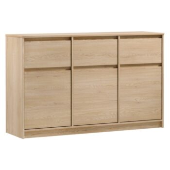 KONDELA Manol K3D3S trojdverová komoda so zásuvkami cremona