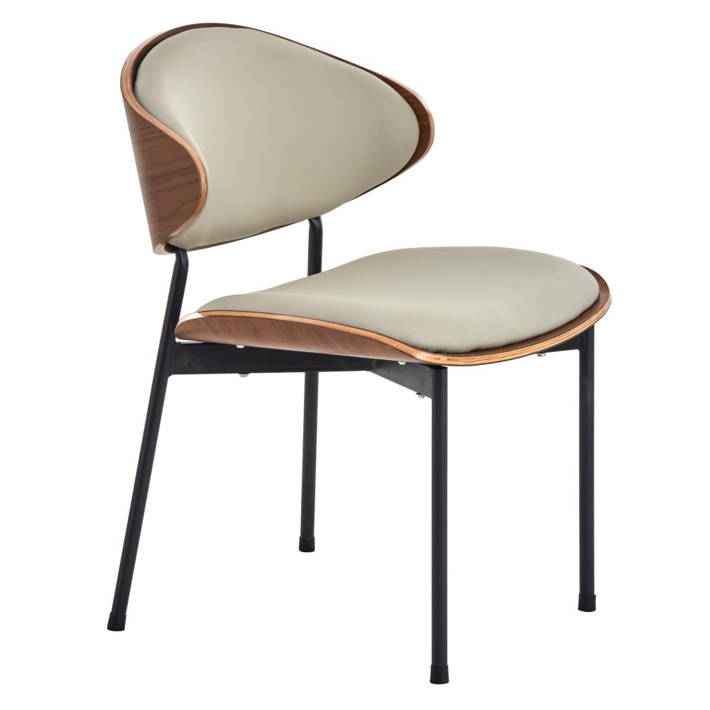 KONDELA Marsia jedálenská stolička béžová / orech / čierna KONDELA Marsia jedálenská stolička béžová / orech / čierna