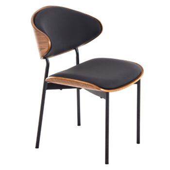 KONDELA Marsia jedálenská stolička čierna / orech / čierna