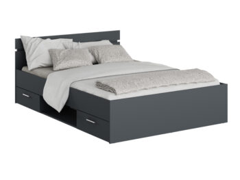 KONDELA Michigan New 140 posteľový rám s úložným priestorom grafit