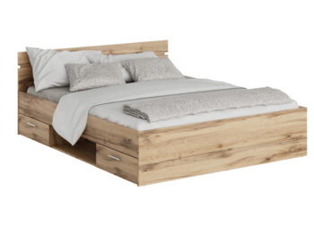 KONDELA Michigan New 160 posteľový rám s úložným priestorom dub wotan