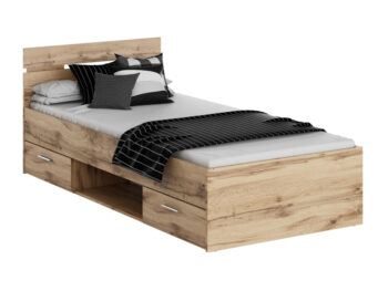 KONDELA Michigan New 90 posteľový rám s úložným priestorom dub wotan