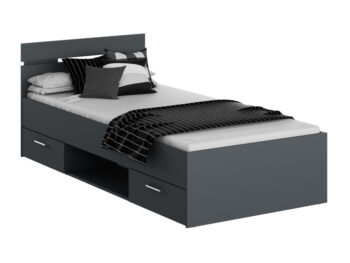 KONDELA Michigan New 90 posteľový rám s úložným priestorom grafit