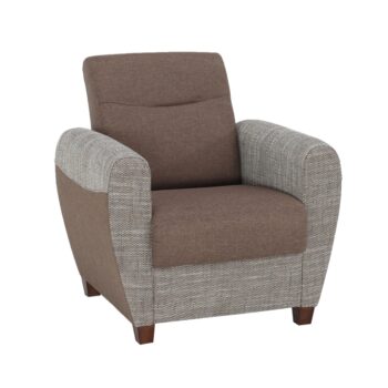 KONDELA Milo kreslo hnedá / svetlohnedá melírovaná