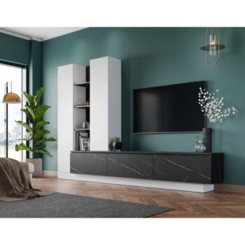 KONDELA Modeta obývacia stena biela alpská / san sebastian