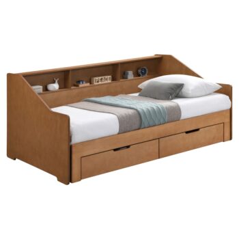 KONDELA Moneta rozkladacia posteľ s úložným priestorom dub