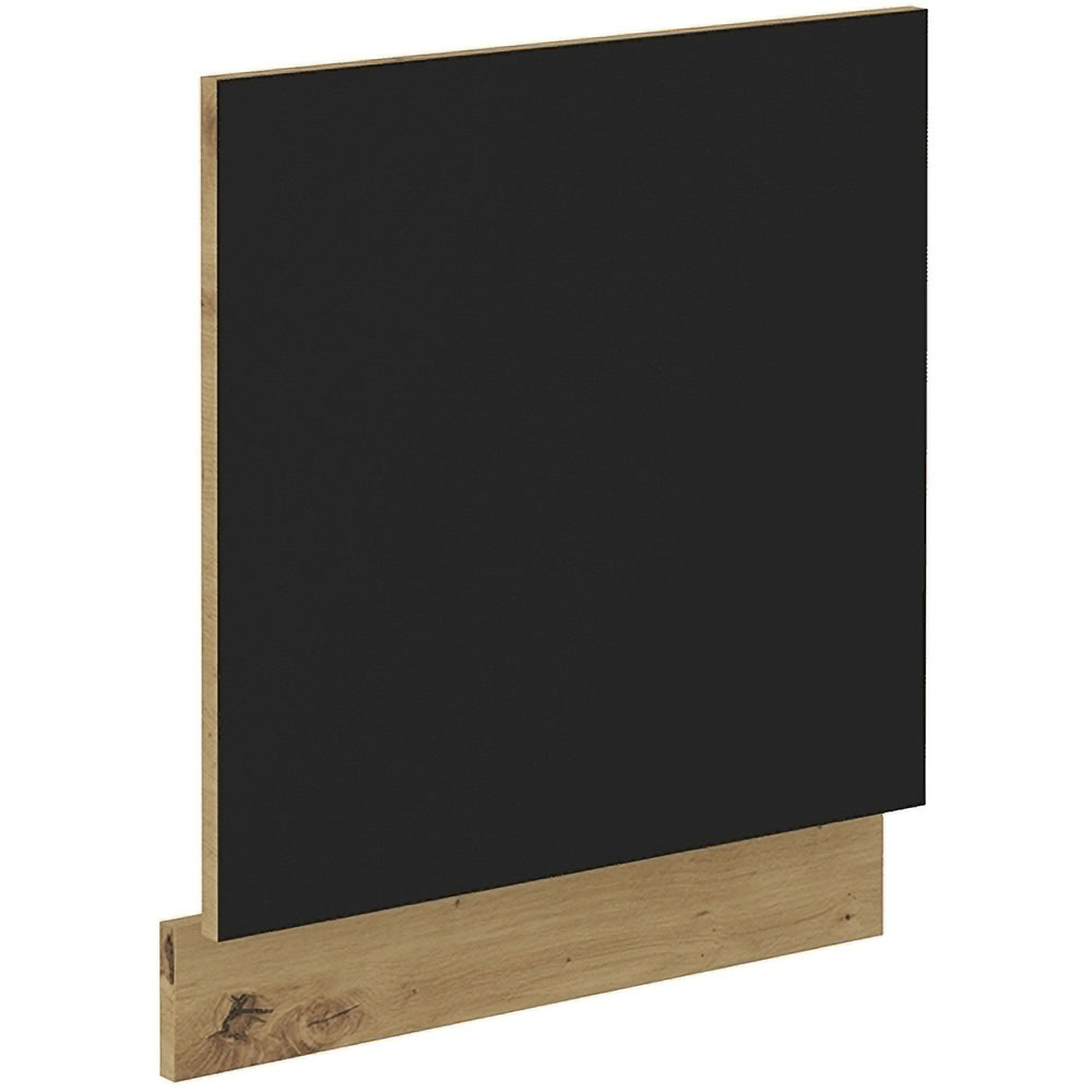 KONDELA Monro ZM dvierka na umývačku 57x59,6 cm čierna / dub artisan KONDELA Monro ZM dvierka na umývačku 57x59,6 cm čierna / dub artisan