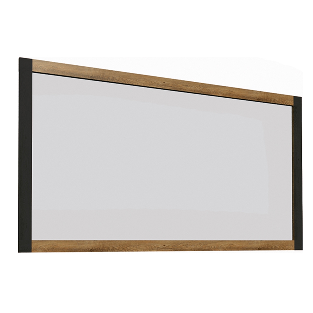 KONDELA Montana LS zrkadlo na stenu dub lefkas tmavý / smooth sivý KONDELA Montana LS zrkadlo na stenu dub lefkas tmavý / smooth sivý