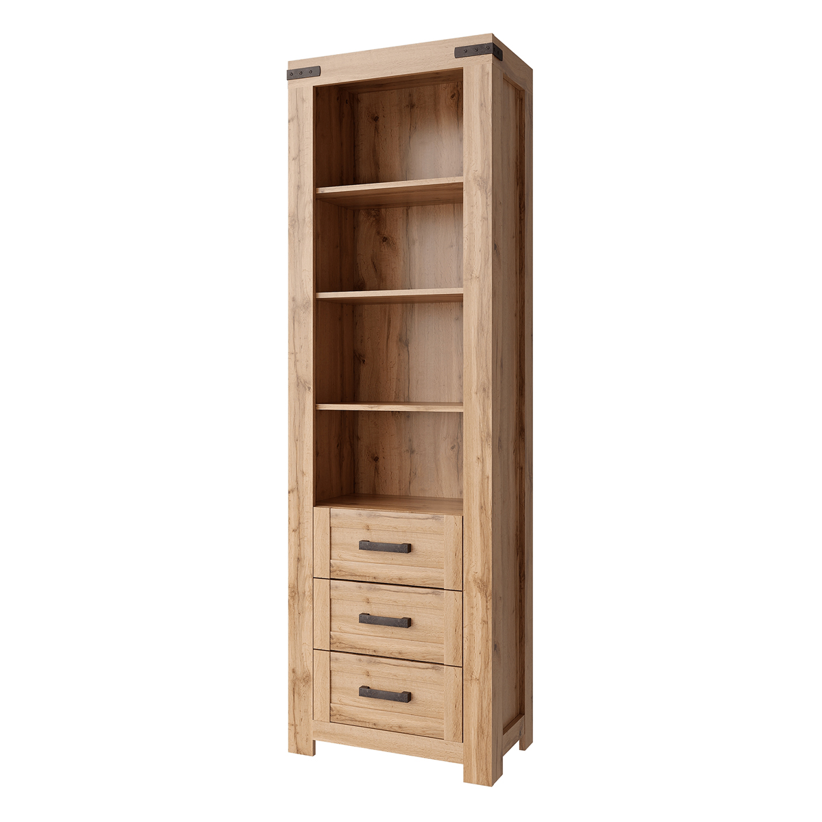 KONDELA Moratiz 3S regál so zásuvkami dub wotan KONDELA Moratiz 3S regál so zásuvkami dub wotan