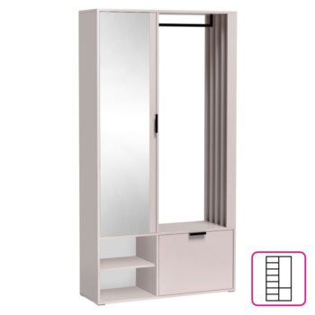 KONDELA Muna predsieň so zrkadlom cashmere