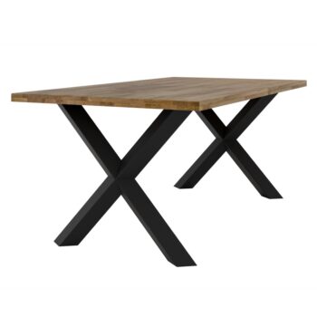 KONDELA Niler jedálenský stôl 180x100 cm prírodná / čierna