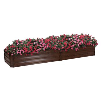 KONDELA Nonky Typ 6 kovový vyvýšený záhon hnedá