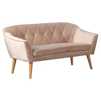 KONDELA Nosel dvojsedačka béžová / prírodná