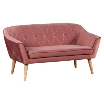 KONDELA Nosel dvojsedačka ružová / prírodná