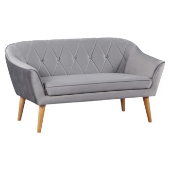 KONDELA Nosel dvojsedačka sivá / prírodná