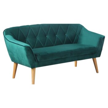 KONDELA Nosel dvojsedačka zelená / prírodná