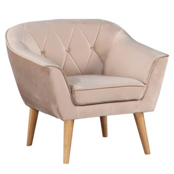 KONDELA Nosel kreslo béžová / prírodná