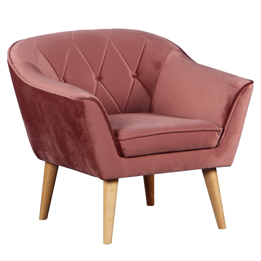 KONDELA Nosel kreslo ružová / prírodná KONDELA Nosel kreslo ružová / prírodná