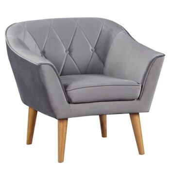 KONDELA Nosel kreslo sivá/ prírodná