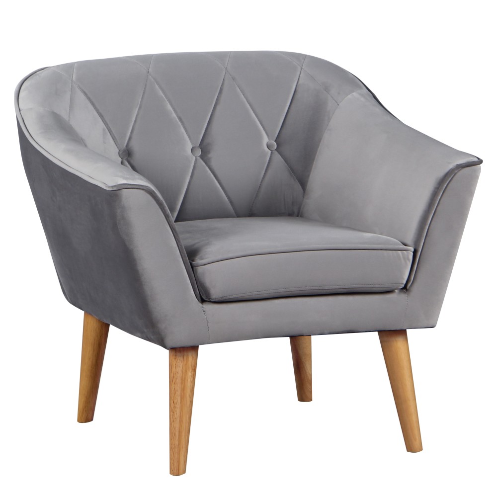 KONDELA Nosel kreslo sivá/ prírodná KONDELA Nosel kreslo sivá/ prírodná