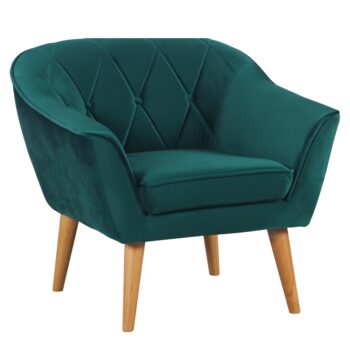 KONDELA Nosel kreslo zelená / prírodná