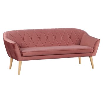 KONDELA Nosel trojsedačka ružová / prírodná