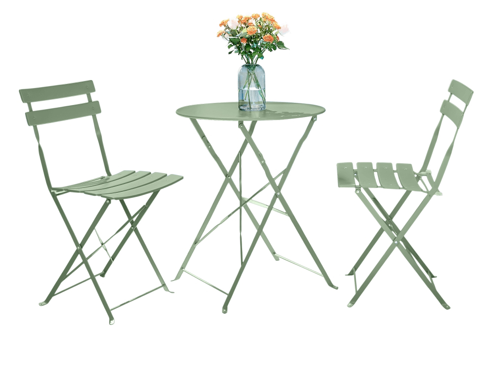 KONDELA Obax kovový záhradný set zelená KONDELA Obax kovový záhradný set zelená