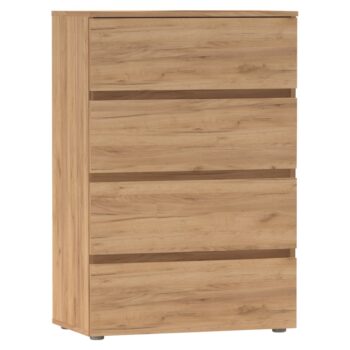 KONDELA Parmad zásuvková komoda dub craft zlatý