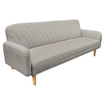 KONDELA Permol rozkladacia pohovka sivá