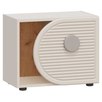 KONDELA Piga 1D horizontálny regál kašmír / dub craft zlatý / sivá