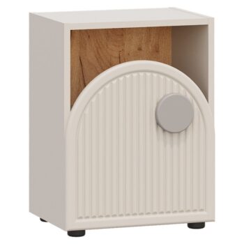 KONDELA Piga 1D vertikálny regál kašmír / dub craft zlatý / sivá