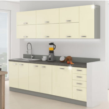 KONDELA Prado 260 kuchyňa krémová