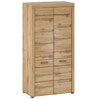 KONDELA Pusan F dvojdverová šatníková skriňa dub apalačský