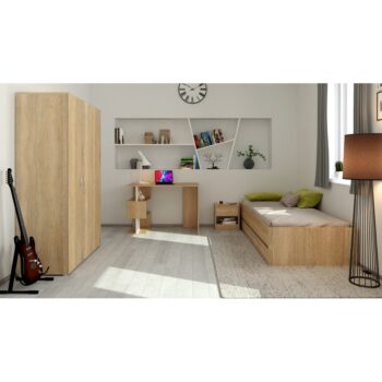 KONDELA Ramsa študentská zostava dub sonoma / biela