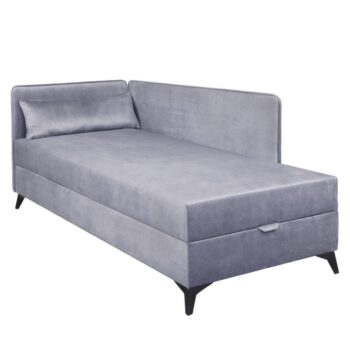 KONDELA Rinun jednolôžková posteľ (váľanda) s úložným priestorom sivofialová