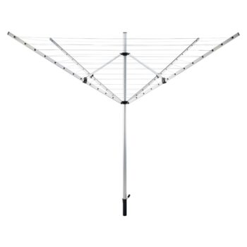 KONDELA Rotary New Typ 1 záhradný sušiak na bielizeň strieborná / čierna