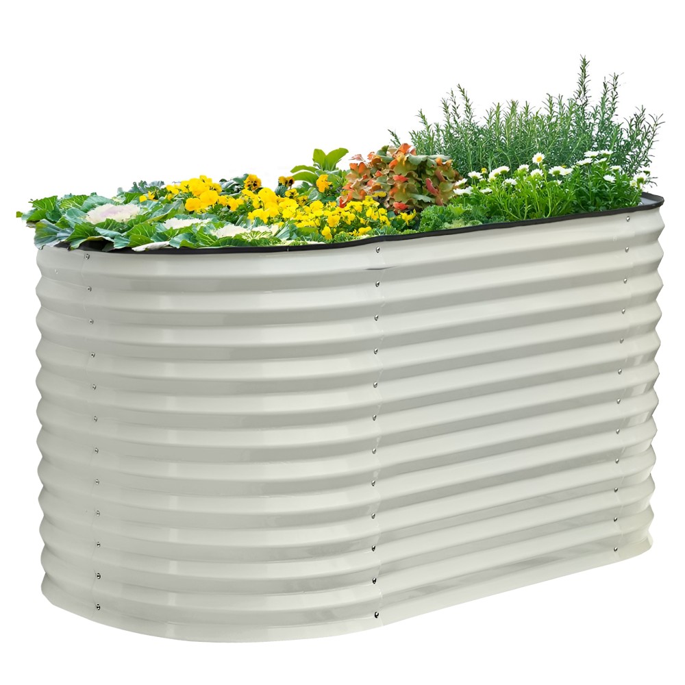 KONDELA Sadan Typ 1 kovový vyvýšený záhon béžová KONDELA Sadan Typ 1 kovový vyvýšený záhon béžová